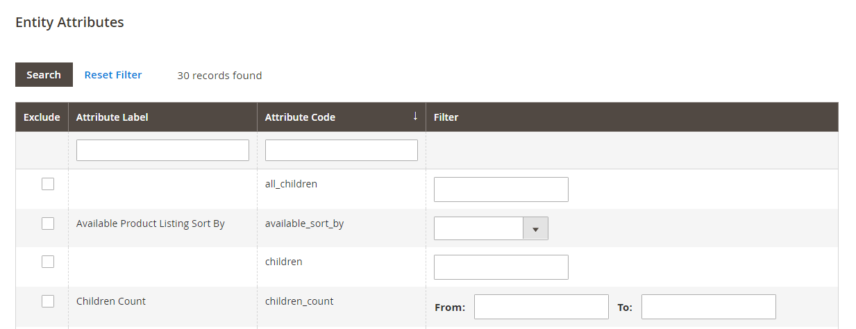 Configure export data