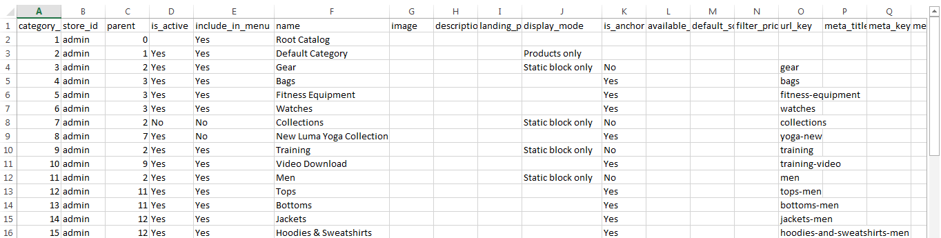 Export your data and open the CSV file